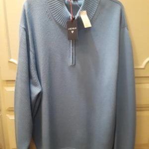 Mens Zip Front Pullover Sweater